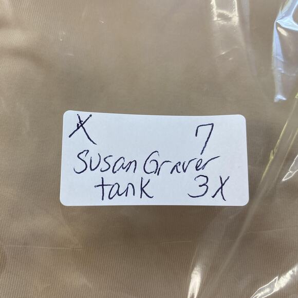 Susan Graver Liquid Knit Tank Top Womens 3X Smoothing Essentials Neutral Tan - Picture 10 of 10